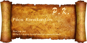 Pécs Konstantin névjegykártya
